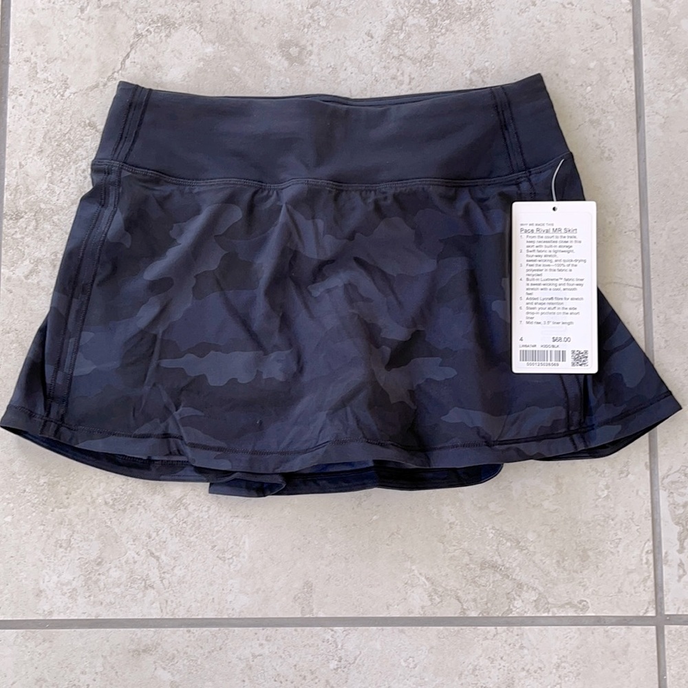 Lululemon Pace Rival Skirt Size 4 Camo Design